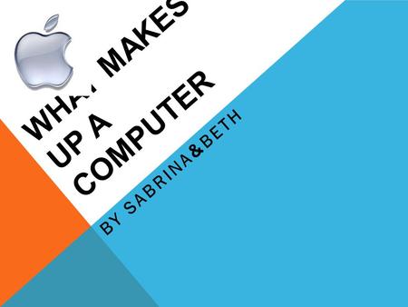 WHAT MAKES UP A COMPUTER BY SABRINA & BETH. MOTHERBOARD On the Computer, the Motherboard is where all the different parts are connected too work the computer.