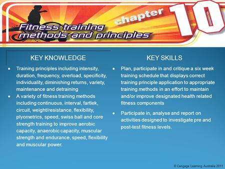 KEY KNOWLEDGE KEY SKILLS