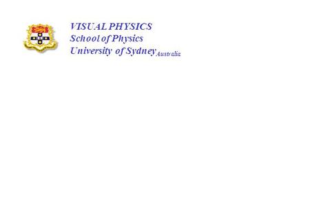 VISUAL PHYSICS School of Physics University of SydneyAustralia.