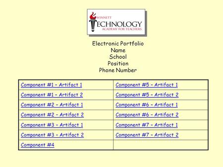 Component #1 – Artifact 1Component #5 – Artifact 1 Component #1 – Artifact 2Component #5 – Artifact 2 Component #2 – Artifact 1Component #6 – Artifact.