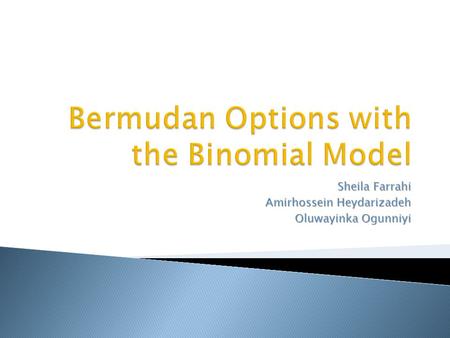 Bermudan Options with the Binomial Model