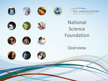 National Science Foundation Overview. Agenda Our Legacy: About NSF Our Work: Programs & The Merit Review Process Our Opportunities: Working at the NSF.