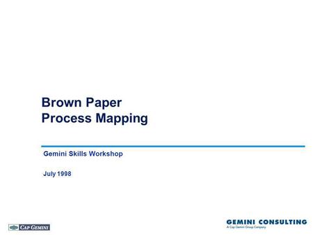 Brown Paper Process Mapping