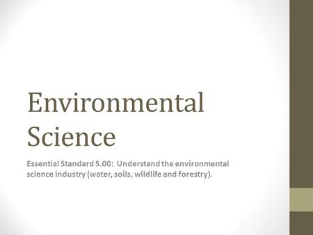 Environmental Science