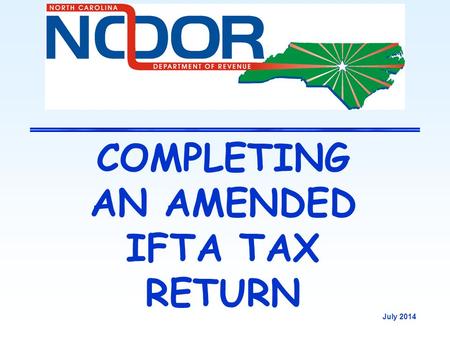 COMPLETING AN AMENDED IFTA TAX RETURN