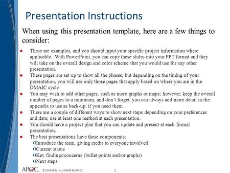 Presentation Instructions