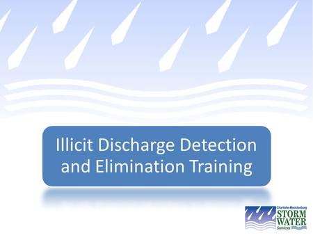 Illicit Discharge Detection and Elimination Training