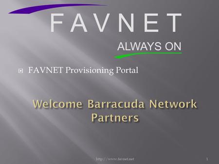  FAVNET Provisioning Portal.