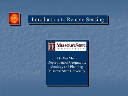 Introduction to Remote Sensing