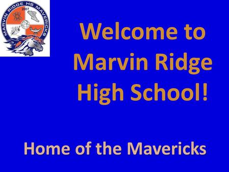 Welcome to Marvin Ridge High School!