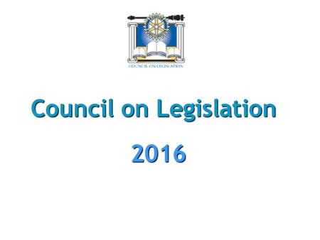 Council on Legislation