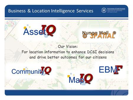 Business & Location Intelligence Services Our Vision: For location information to enhance DCSI decisions and drive better outcomes for our citizens.