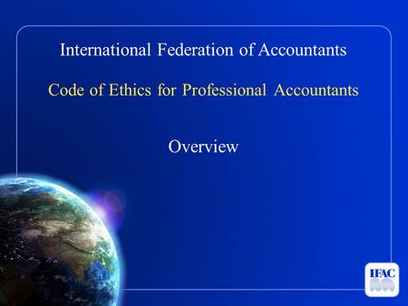 Code of Ethics for Professional Accountants