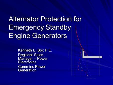 Alternator Protection for Emergency Standby Engine Generators