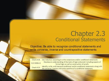 Conditional Statements