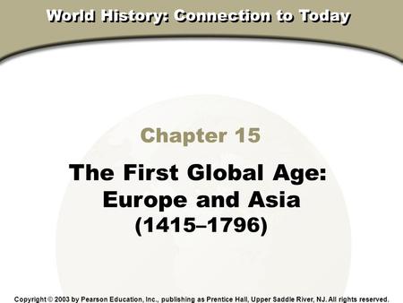 World History: Connection to Today