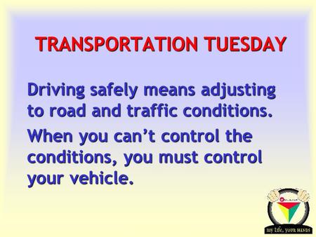 TRANSPORTATION TUESDAY