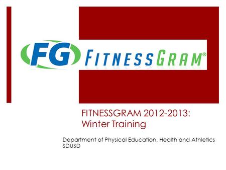 FITNESSGRAM : Winter Training