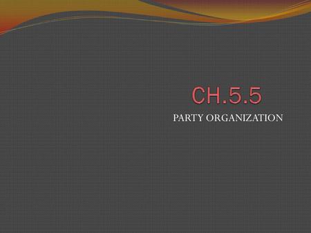 PARTY ORGANIZATION. How are Political Parties like extended families? Is any1 person in control? Would the family support each other in a crisis or confrontation?