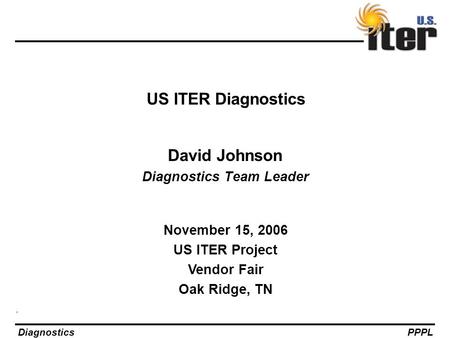 David Johnson Diagnostics Team Leader