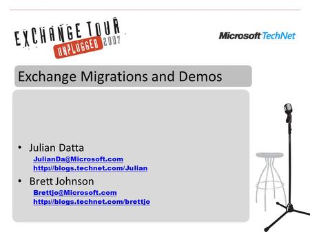 Julian Datta  Brett Johnson  Exchange Migrations.