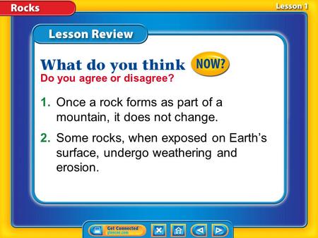 1. Once a rock forms as part of a mountain, it does not change.