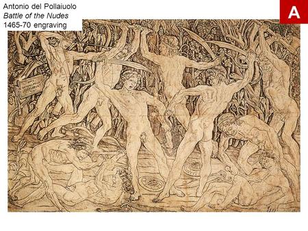 Antonio del Pollaiuolo Battle of the Nudes engraving