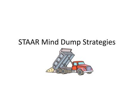 STAAR Mind Dump Strategies