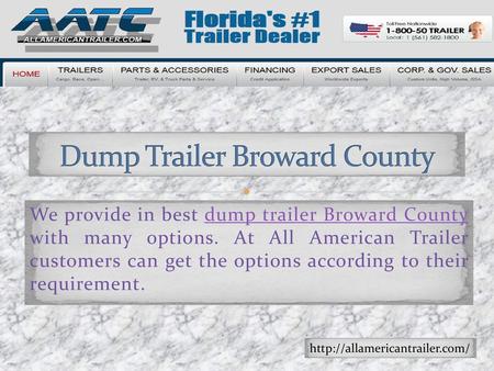 Dump Trailer Broward County