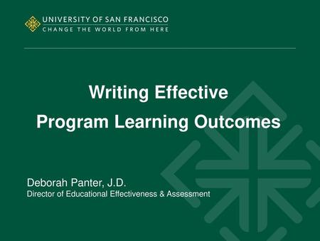 Program Learning Outcomes