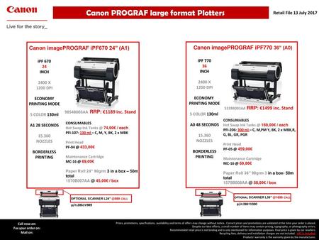 Canon PROGRAF large format Plotters