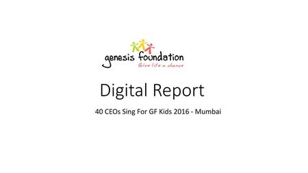 40 CEOs Sing For GF Kids Mumbai