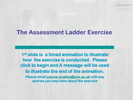 The Assessment Ladder Exercise