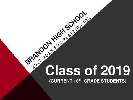 Class of 2019 (CURRENT 10TH GRADE STUDENTS)