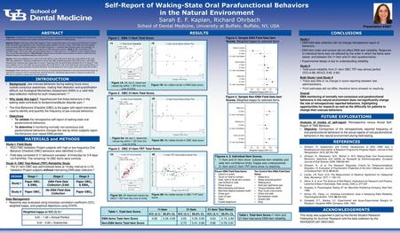 Self-Report of Waking-State Oral Parafunctional Behaviors