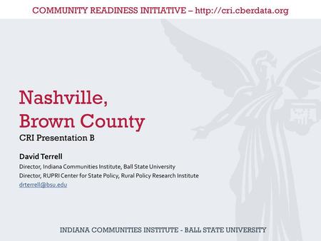 Nashville, Brown County CRI Presentation B