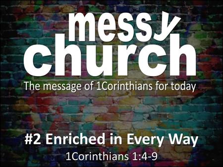 The message of 1Corinthians for today