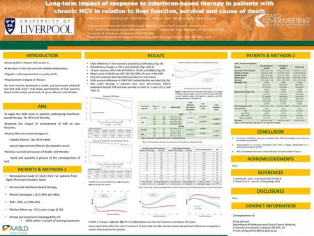 Long-term impact of response to interferon-based therapy in patients with chronic HCV in relation to liver function, survival and cause of death Philip.