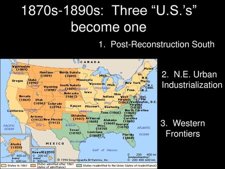 1870s-1890s: Three “U.S.’s” become one