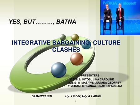 INTEGRATIVE BARGAINING, CULTURE CLASHES