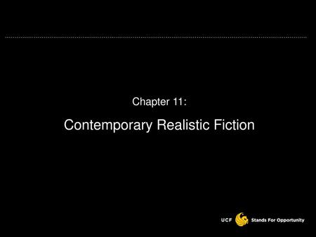 Contemporary Realistic Fiction