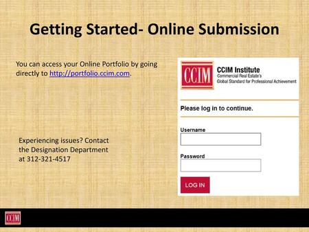 Getting Started- Online Submission