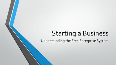 Understanding the Free Enterprise System