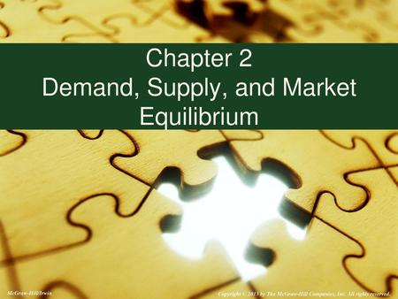 Chapter 2 Demand, Supply, and Market Equilibrium