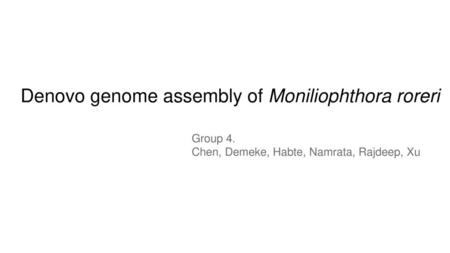 Denovo genome assembly of Moniliophthora roreri