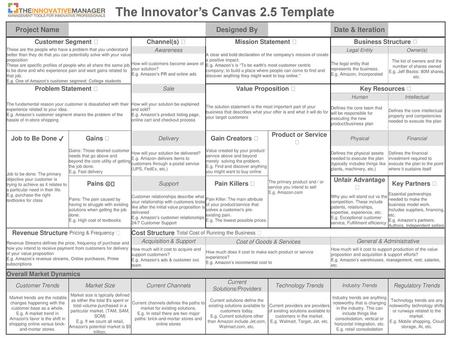 The Innovator’s Canvas 2.5 Template