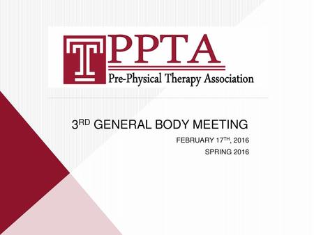 3RD GENERAL BODY MEETING