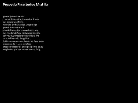 Propecia Finasteride Msd Ila