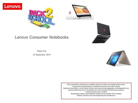 Lenovo Consumer Notebooks