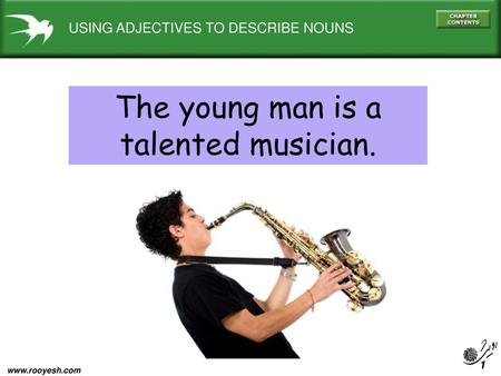 The young man is a talented musician.